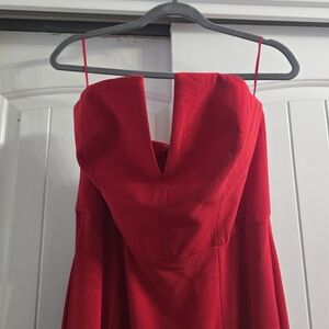 Dress the Population Strapless Red Dress